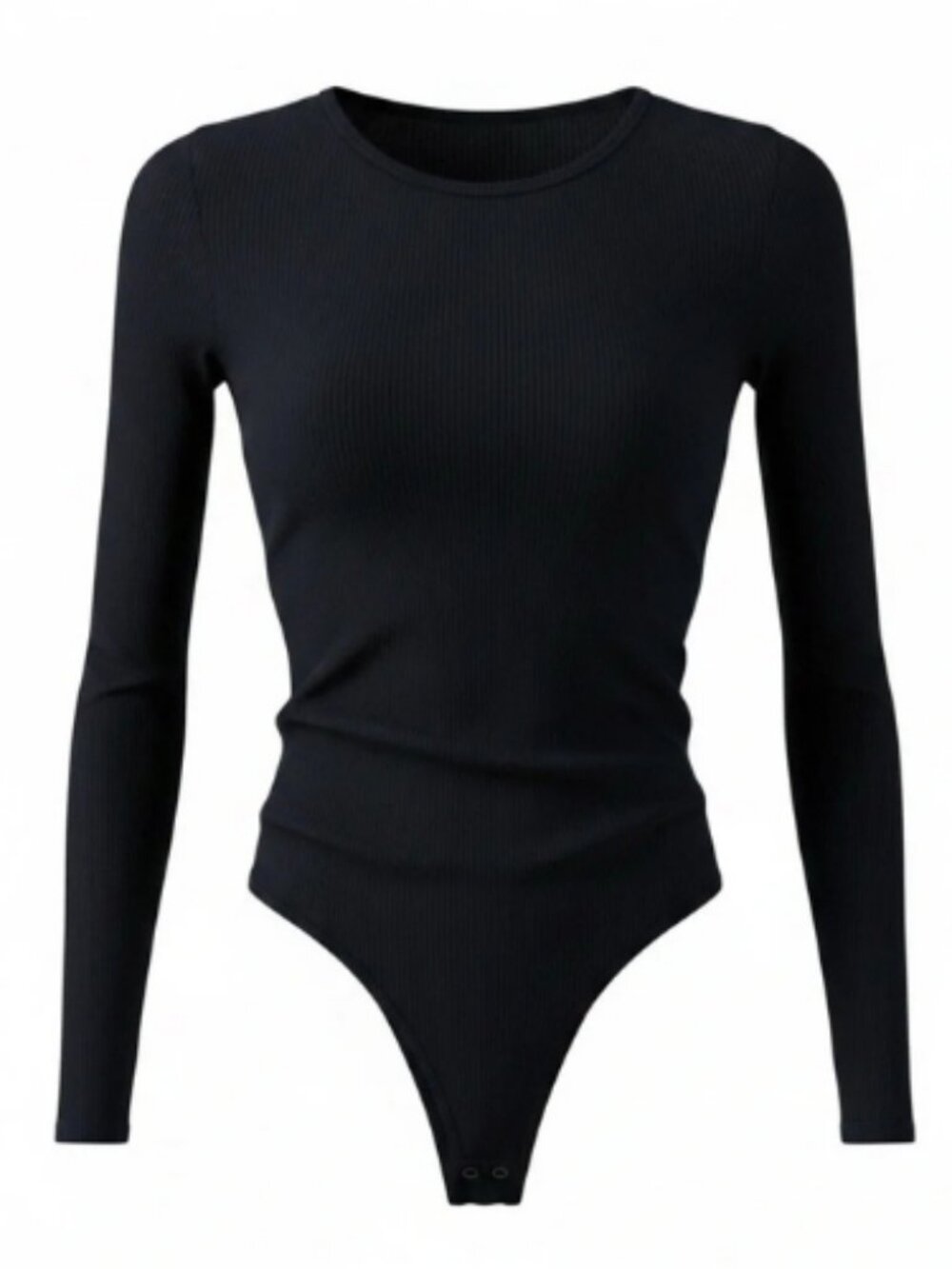 Hollister Ribbed Crew Neck Long Sleeve Thong Bodysuit